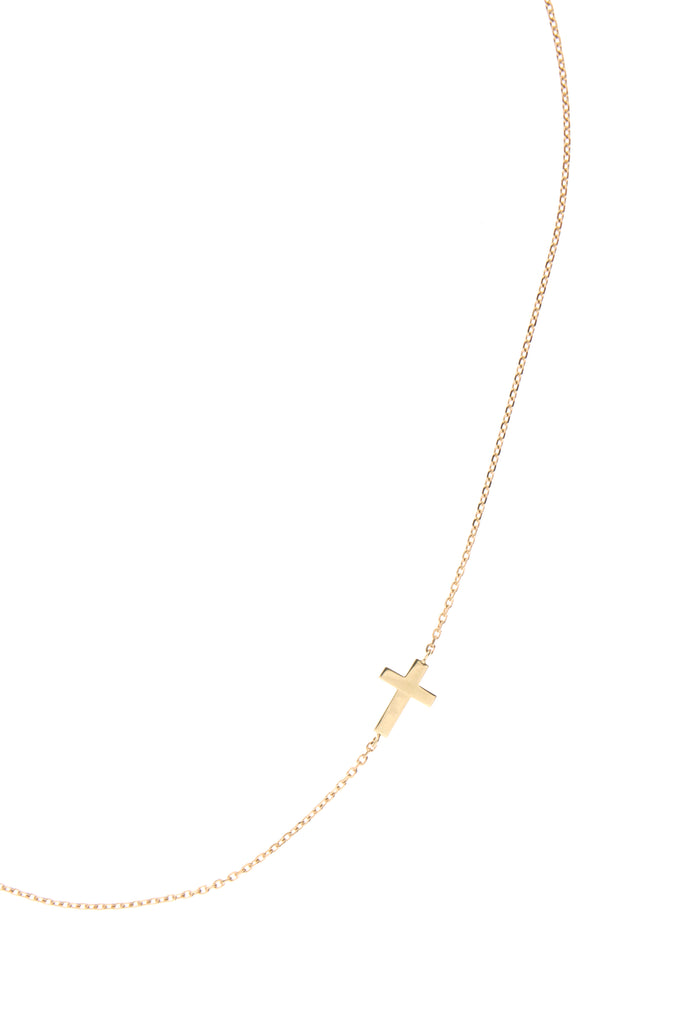Gold cross necklace