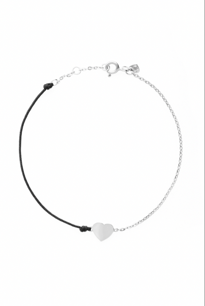 HalfHalf white heart bracelet