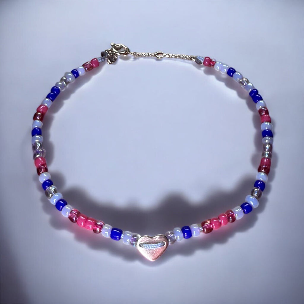 Korálkový náramok so zlatým srtiečkom a uzáverom- UNISEX