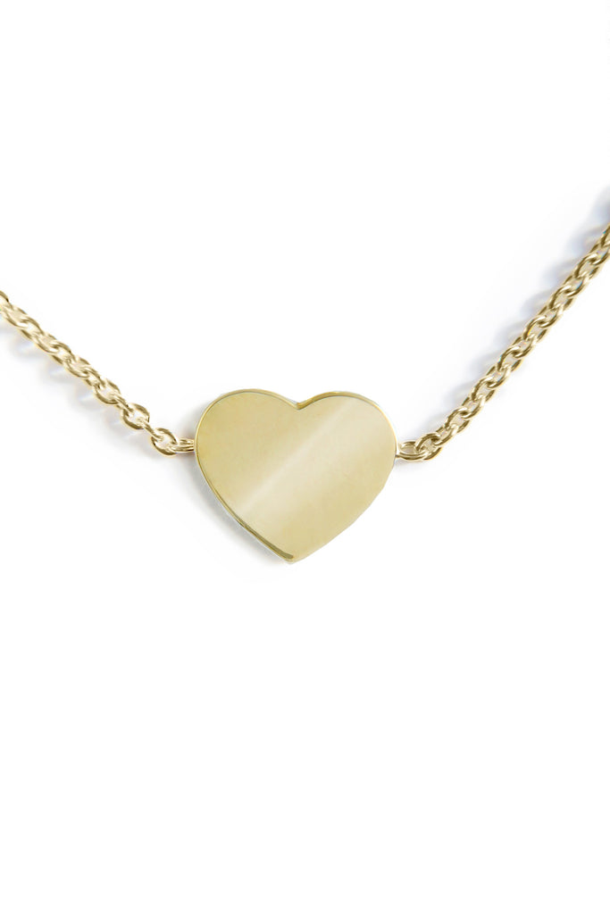 Yellow gold heart bracelet