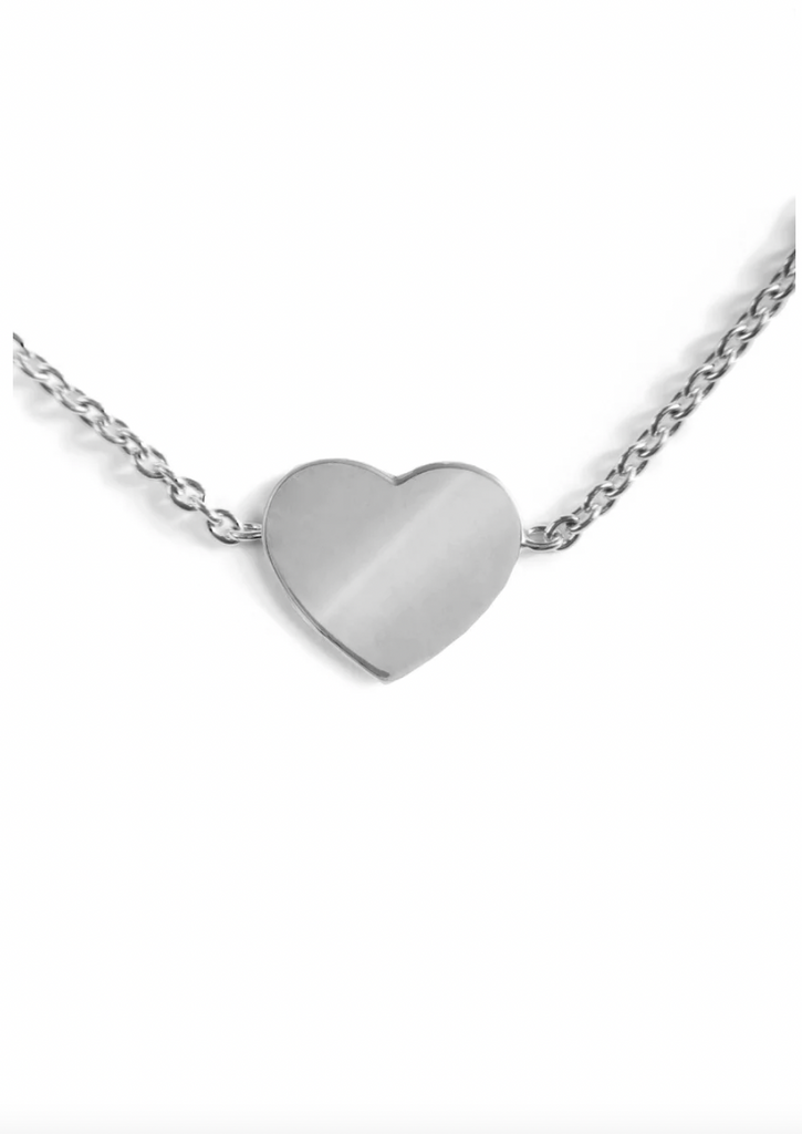 White gold heart bracelet