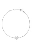 Silver heart bracelet