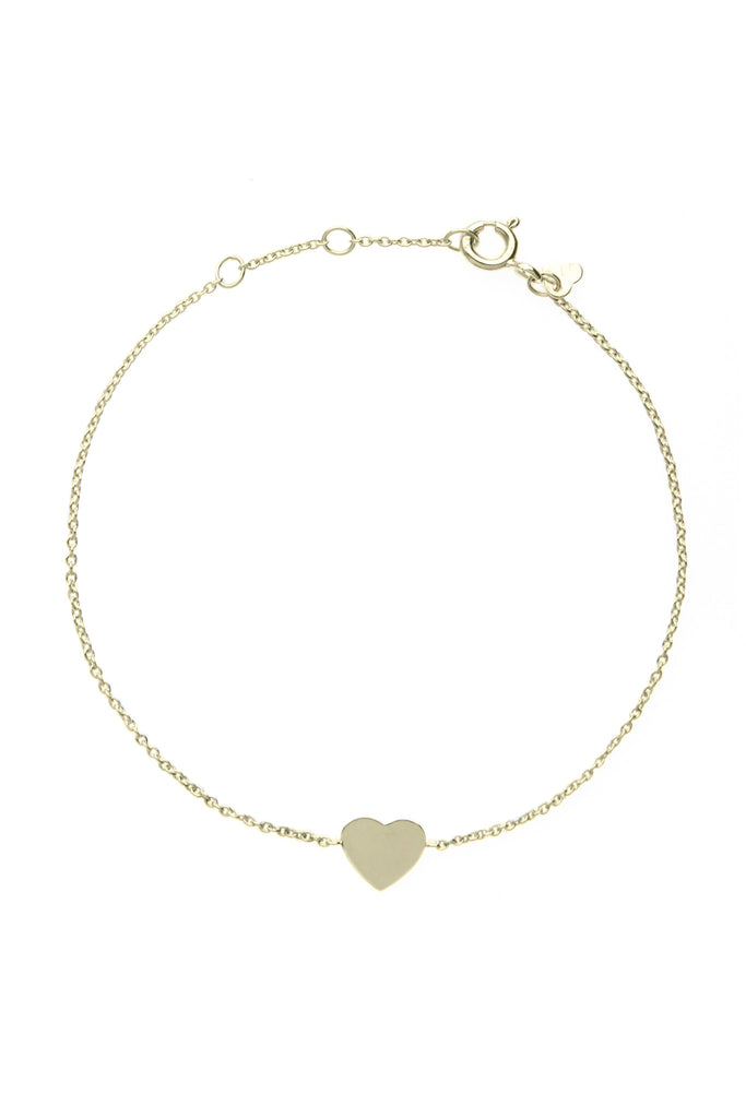 Yellow gold heart bracelet