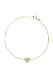 Yellow gold heart bracelet